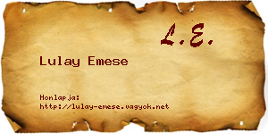 Lulay Emese névjegykártya